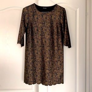 Black dress with gold sparkle